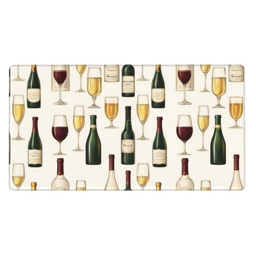 Tapis de bureau avec bords cousus et base en caoutchouc antidérapante