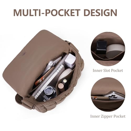 Quilted Crossbody Bag Puffer Purse for Women Lightweight Puffy Shoulder Bag Nylon Crossbody Purse3
