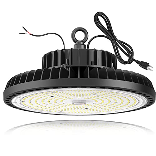 UFO LED High Bay Light, TREONYIA 240W Commercial Bay Lighting 1-10V Dimmable ETL&DLC Listed 33600LM 5000K, 5' Cable with US Plug Led Shop Lights for Warehouse Workshop Garage Factory UFO LED High Bay Light, TREONYIA 240W Commercial Bay Lighting 1-10V Dimmable ETL&DLC Listed 33600LM 5000K, 5' Cable with US Plug Led Shop Lights for Warehouse Workshop Garage Factory