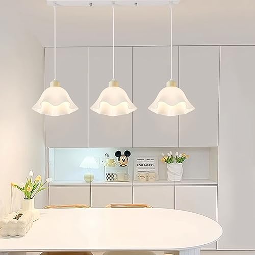 Plafonnier à fleurs moderne au design épuré blanc 1 lampe - 4