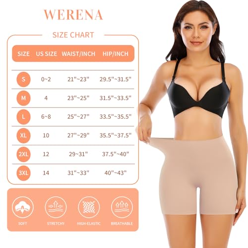 Image of Womens Slip Shorts for Under Dress Seamless Shapewear Boyshorts Tummy Control Panties Shaping Shorts