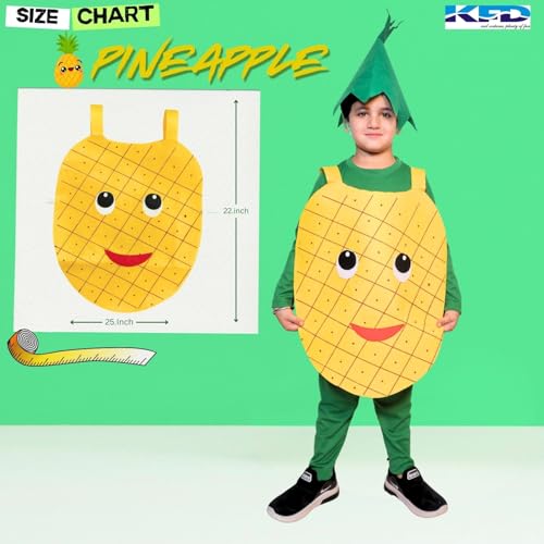 Image of Kaku Fancy Dresses Fruit and Vegetable Costume Paper Cutout with Cap For Kids | Healthy Food Costume For Boys & Girls (Tracksuit Not Included)