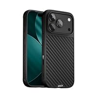 Mous for iPhone 17 Pro Max 6.9-inch Case, Compatible with MagSafe - Limitless - Protective iPhone 17 Pro Max Carbon Fibre Cover - Shockproof, Full Camera Protection, Anti-Scratch Back, Black