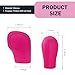 Shakas 2 PCS Car Gear Shift Knob Cover, Silicone Flexible Scratch and Dust Proof Protector, Side Opening Design Tightly Fit Non-Slip and Comfortable Cover, Universal for Automatic Cars (Pink)