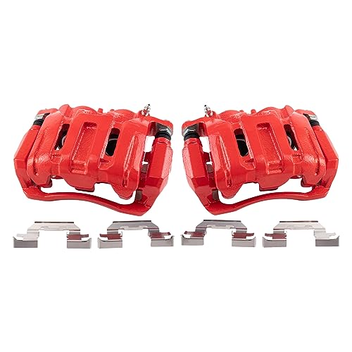 Image of TRQ Performance Front Driver and Passenger Side Brake Caliper Set Caliper Brackets Compatible with 07-12 Acura RDX 07-11 Honda CR-V 12-16 CR-V All Wheel Drive 05-10 Odyssey 10-11 Accord Crosstour