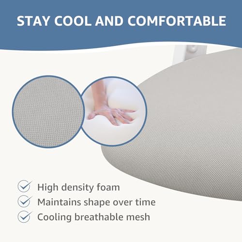 Image of DUMOS Ergonomic Office Chair - High Back Mesh Computer Chair with Lumbar Support, Headrest, Flip-up Arms, and Swivel Wheels - Comfortable Gaming & Desk Chair for Home Bedroom Office,Grey
