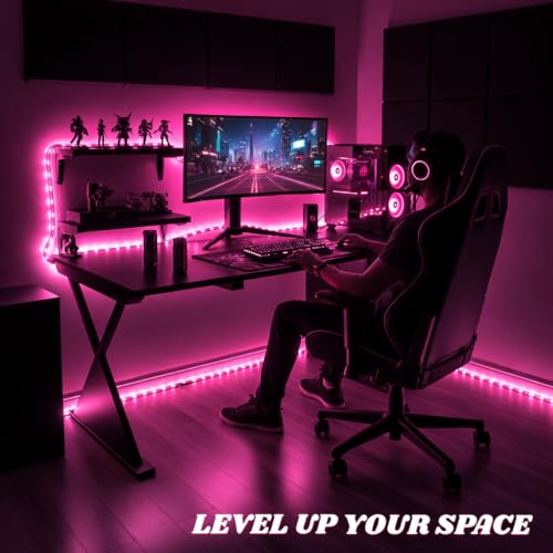 Image of 5 Meter Waterproof LED Strip Light Pink | Decorative LED Rope Light, Flexible Strip Lighting, Bedroom Decoration, Party Lights, False Ceiling Decor