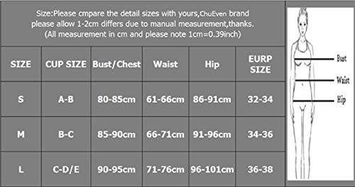 Conjunto de biquíni feminino confortável frente única Doufine com 2 peças, Azul, S