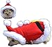 Hedgehog Clothes Christmas Costume Santa Claus Suit Small Animal Apparel Polar Fleece Handmade Hedgehog Hoodie Accessories Outfit fo rHoliday Christmas Cosplay Halloween Party (S (300-400g))
