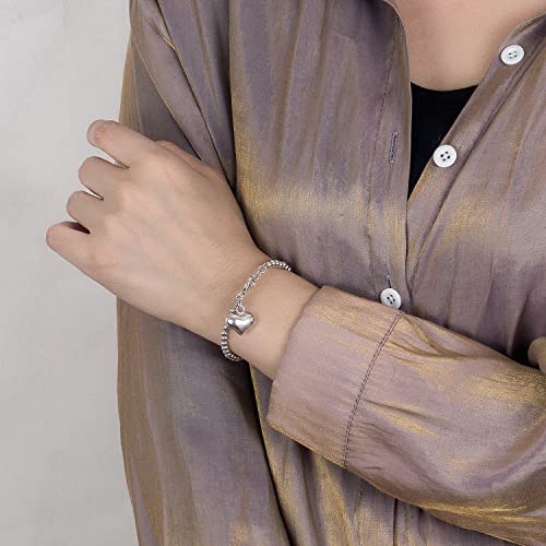 H&Beautimer 925 Sterling Silver 4-10MM Ball Chain Bracelet For Women's - Italian Handmade Bead Chain Bracelet 5''5.7''6.3''6.7''7.5''8''8.3''8.5''9 Inch Rose Gold Party Jewelry4