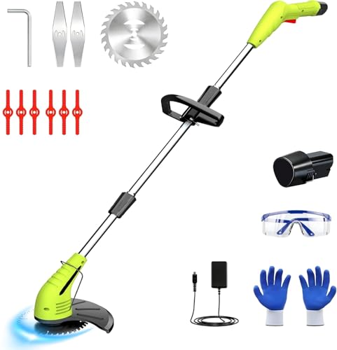 GardenJoy Weed Wacker Battery Operated: 12V Cordless Grass Trimmer with 2.0Ah Battery, Fast Charger...