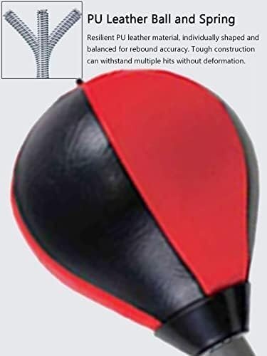 Speed Bag for Boxing, Speedball Boxing Bag, Hanging Punching Bag Portable Red Reflex Ball Quick Punching Bags for Adults Children Teenagers, Doorway Door Frame