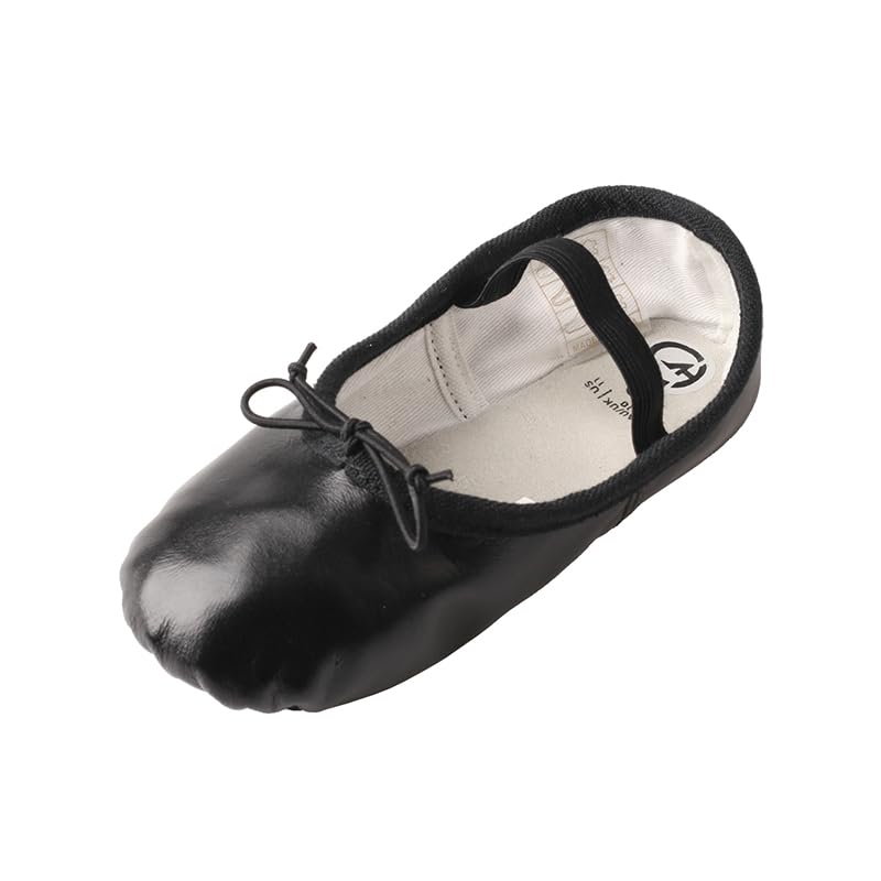TMA EYES Leather Girl Ballet Shoes Comfortable Cute Dance Split Sole Practice Shoes for Toddler/Little Kid/Big Kid - Main Image