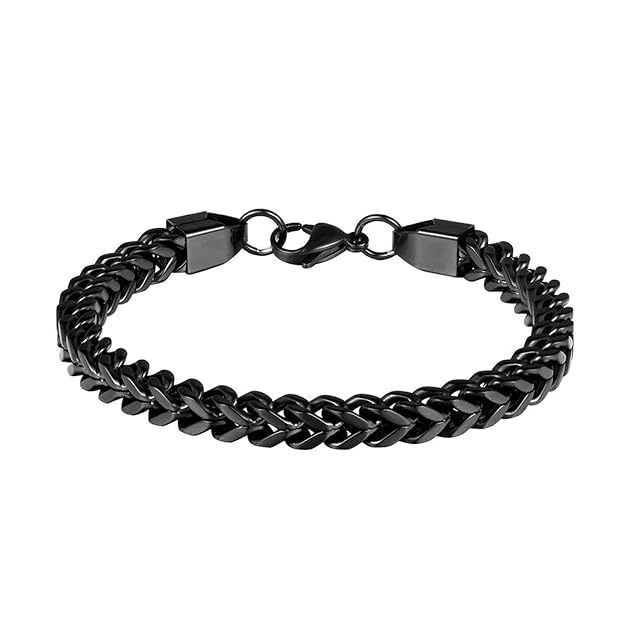 MEENAZ Bracelet for Men black | Fashion Black Bracelet for Men combo | Chain bracelet for boys | metal Stainless Steel Silver Bracelets for boys Mens bracelet Valentine gifts Stylish Link chains -501 (B0CTX44HDD) Amazon Price History, Amazon Price Tracker