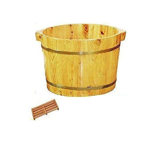 Bañera de Madera para Pies con Tapa y Aroma