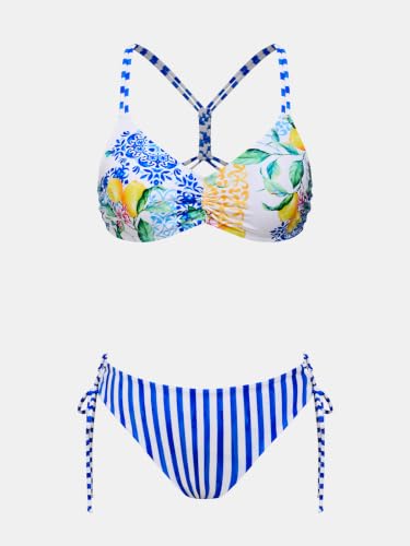 Image of CUPSHE Women's 2 Piece Bikini Set Back Braided Straps with Reversible Bottom