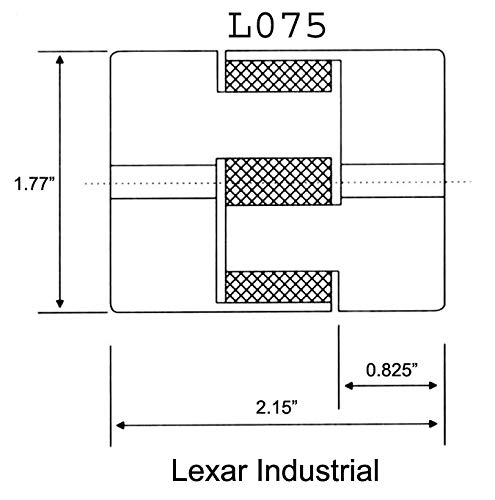 Lexar Industrial 1/2Inches To 7/8Inches L075 Flexible 3-Piece L-Jaw Coupling Set & Buna-N Nbr Rubber Spider #TOP4