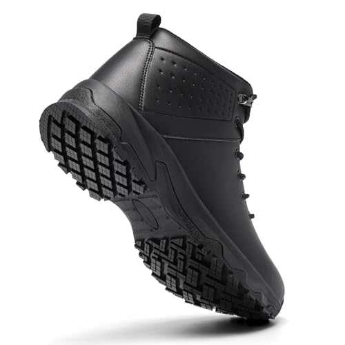 YINGCSM Non Slip Work Boots for Men Waterproof Slip Resistant Shoes for Chefs Kitchen Staff...