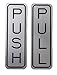 Do4U 5.1x1.6" Brushed Stainless Steel Premium Vertical Push Pull Door Sign Push/Pull Set - Stainless Steel (Vertical 1 Pair)