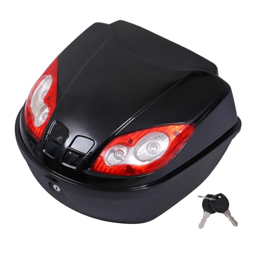 Coffre arrière de rangement pour valise moto avec serrure de sécurité PRETYZOOM noir