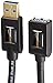 Amazon Basics 2-Pack USB-A 3.0 Extension Cable, 4.8Gbps High-Speed, Male to Female Gold-Plated Connectors, 6 Foot, Black