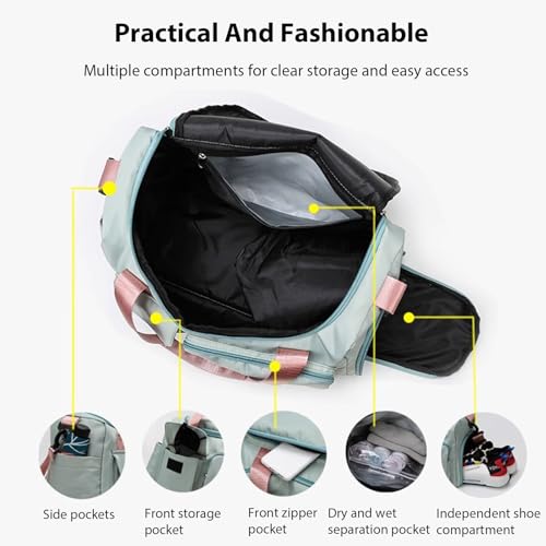 Gym Bag for Women Men Travel Duffle Bag Large Capacity with Shoe Compartment Gym Tote Durable & Stylish Companion for Travel, Gym, Sports, Weekender3