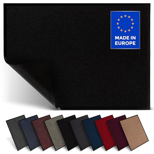Jan Max Fußmatte, Hohe Saugfähigkeit, Sauberlaufmatte, Türmatte, rutschfest und Sicher, Einfache Reinigung, Qualität Schmutzfangmatte 60 x 90 cm Schwarz Jan Max Fußmatte, Hohe Saugfähigkeit, Sauberlaufmatte, Türmatte, rutschfest und Sicher, Einfache Reinigung, Qualität Schmutzfangmatte 60 x 90 cm Schwarz