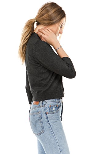 Image of Cielo Women's Soft Solid Open Front 3 /4 Sleeve Sweater Cardigan