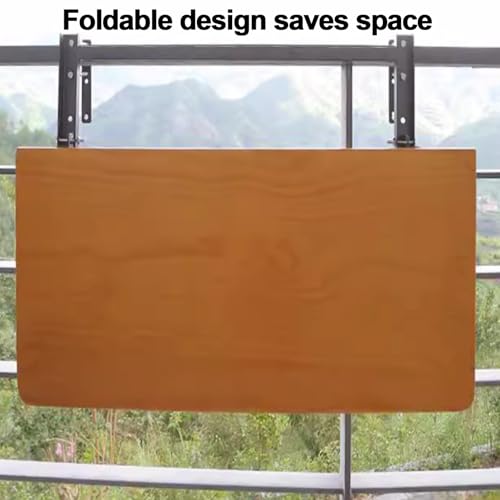 Table pliante suspendue réglable pour aménager un petit balcon | Support compact 60x35 cm