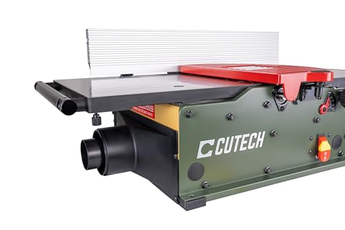 Image of Cutech 401120HI 12-Inch Spiral Cutterhead Benchtop Jointer with Cast Iron Tables, 24 TC Inserts, Extra Long 24 inch Aluminum Fence, Additional 7-3 /8 inch Fence Brackets, and a 12-amp Motor