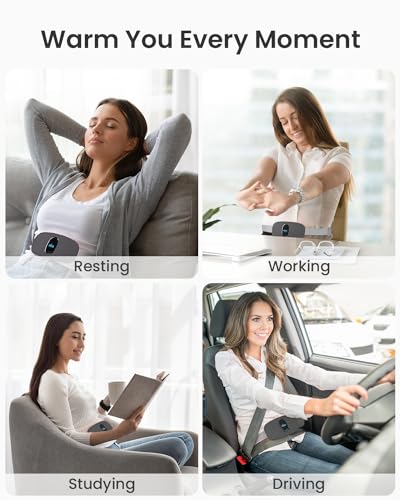Image of iDOO Period Heating Pad for Cramps, FSA Eligible Item, Menstrual Travel Heated Pad with 3 Heat Levels and 3 Massage Modes, Portable Cordless Heating Pad, Gifts for Girlfriend Mom Wife Women,(Black)