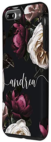 Iphone 7 Plus/8 Plus Andrea - Elegant Floral Personalized First Name Case #TOP1