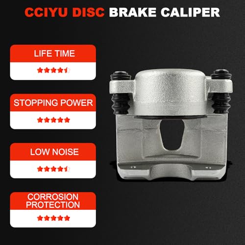 Image of cciyu Front Left Disc Brake Caliper w /o Bracket For Ford Model - For Bronco, For E-150, For E-150 Club Wagon, For E-150 Econoline, For E-150 Econoline Club Wagon, For F-150 184391 Front Driver Side