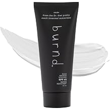 burnd. SPF 41 Broad Spectrum Sunscreen Lotion, 3.4 fl oz (1 Pack) | Invisible Zinc Oxide Sunscreen, Water Resistant 80 Min, Fragrance Free, Dermatologist &amp; Pediatrician Formulated
