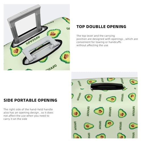 VOSERY Travel Luggage Cover - Green Avocado Washable Suitcase Covers Protector Fits 18-32 Inch Luggage3