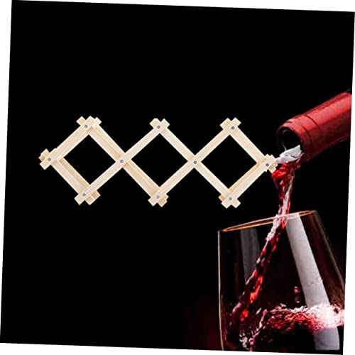 Soporte para botellas de vino plegable de madera sólida miniatura 2