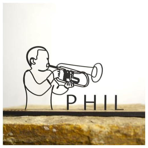 Generisch Silueta de trompeta personalizada con nombre