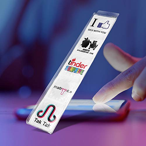 Préservatif Humoristique - Pack de 5 - Idée de Cadeau Drôle - Imprimé en France - En Latex Fin et Résistant - RESEAUX SOCIAUX