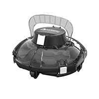 WINNY POOL CLEANER Winny 200 Limpiafondos Piscina, Inalámbrico Robot Limpiafondos Piscina, 75Min Autonomía, Piscinas Desmontables 60m², Doble Filtración,Estacionamiento Auto(Transparente Negro-Blanco)