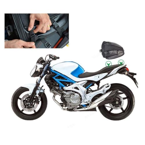Bolsa trasera para asiento de motocicleta, bolsa deportiva impermeable para asiento trasero, bolsa de cola para moto, mochila para moto, bolsa de tanque expandible para asiento miniatura 5