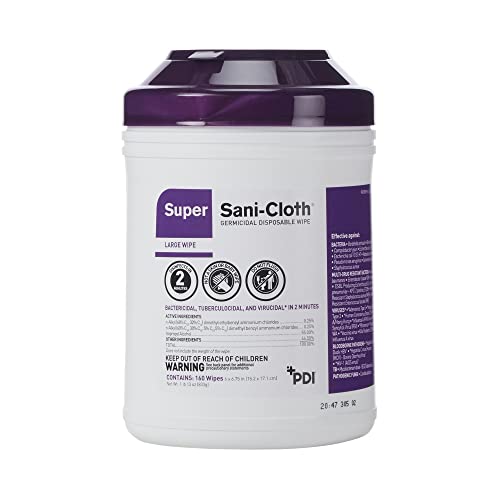 Pdi-Q55172 Professional Disposables Surface Disinfectant Super Sani-Cloth Wipes, 160 Count - Purple #TOP1