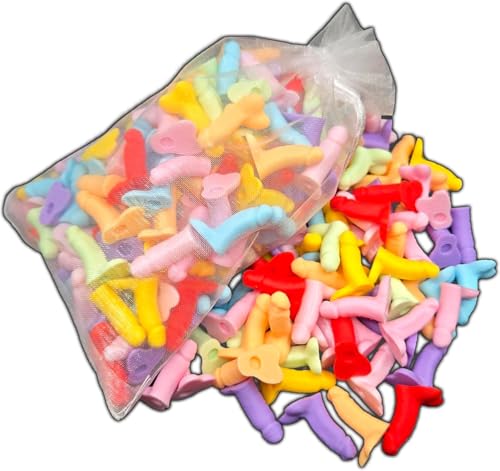 Bag of Dicks - Rainbow Mixed Penis Collection, Novelty Joke Items, Tiny Penis Party Favors, Bachelorette