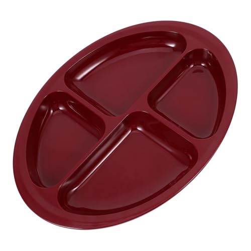 Holibanna Multi Plate for Adults Lightweight Non Slip and Spill Design Divided Dinner Plate for Management for Elderly and Disabled Users
