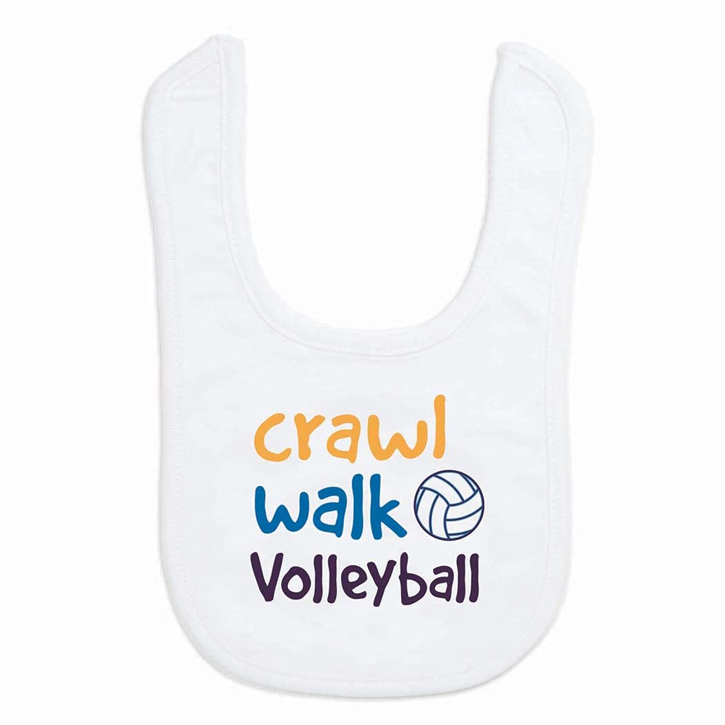 ChalkTalkSPORTS Volleyball Baby Infant Bibs Soft Microfiber Volleyball Baby Bibs