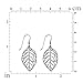 MIMI Sterling Silver Cut Out Leaf Drop Dangle Earrings