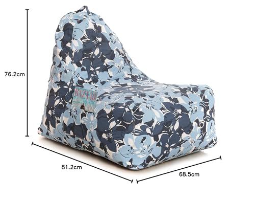 Image of Style Homez Hackey Cotton Canvas Floral Printed Bean Bag XXL Size Filled with Beans Fillers