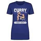 500 LEVEL Steph Curry Women's T-Shirt (Women's T-Shirt, Large, Royal Blue) - Steph Curry Golden State Night Night WHT