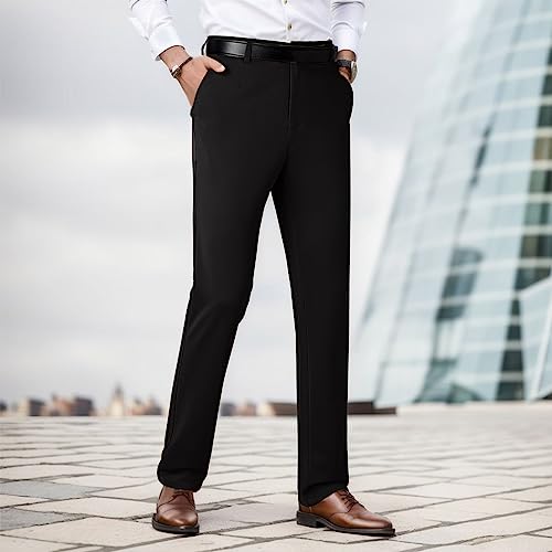 Casual Dress Pants for Men Stretch Black Chinos Pants Men Relaxed Fit Hiking Pants Men Convertible Zip Pockets Pants Men Tactical with Knee Pads Linen Pants Men Men's Dress Pants Men's Linen Pants2
