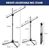 Microphone Stand Collapsible Microphone Tripod Boom Arm Adjustable Stage Mic Holder Tripod Boom with Mic Clip (82-152CM) #1