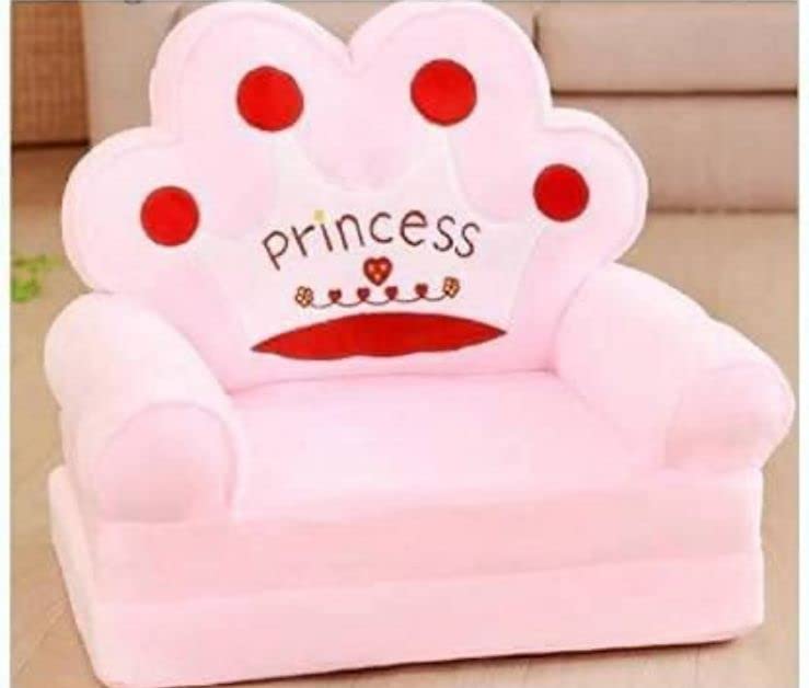 Princess Kids Sofa Pure Fiber Filling Soft Toy Chair/Seat for Kids Sofa Cum Bed Light Pink Pack of 1-image-37